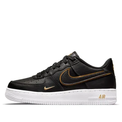 Nike (gs)  Air Force 1 Lv8 'black Metallic Gold' In Multi