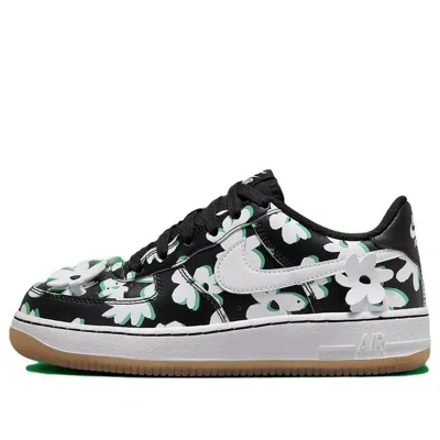 Nike (gs)  Air Force 1 Lv8 'black White Flowers'