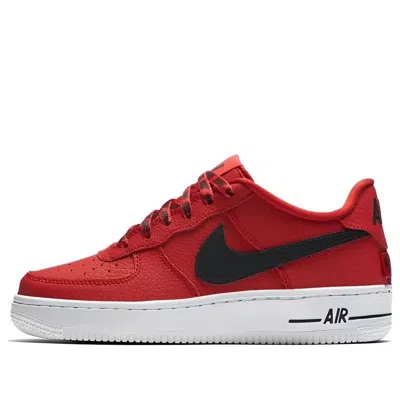 Nike (gs)  Air Force 1 Lv8 'university Red Black White' In Animal Print