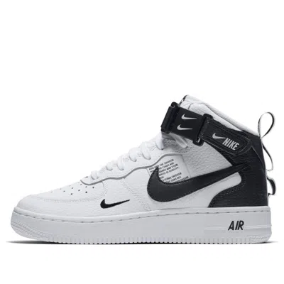 Nike (gs)  Air Force 1 Mid Lv8 'white Black'