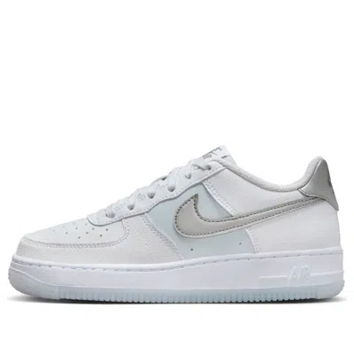 Nike (gs)  Air Force 1 'white Light Blue Silver'
