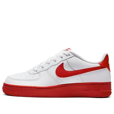 Nike (gs)  Air Force 1 'white Red Sole'
