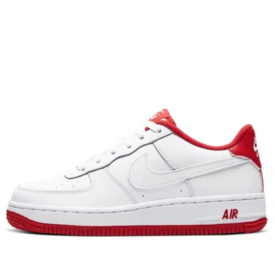 Nike (gs)  Air Force 1 'white University Red'