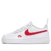 Nike (gs)  Air Force 1 'white University Red Swoosh'