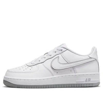 Nike (gs)  Air Force 1 'white Wolf Grey Sole'