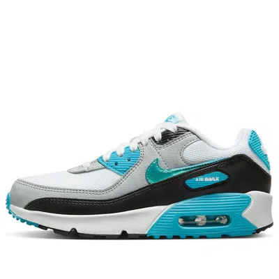 Nike (gs)  Air Max 90 'blue Lightning Metallic'