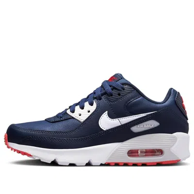 Nike (gs)  Air Max 90 Leather 'obsidian Track Red' In Multi