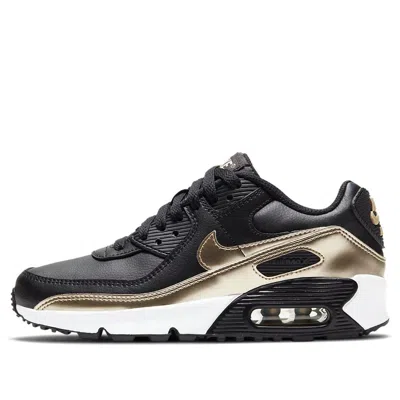 Nike (gs)  Air Max 90 Ltr 'black Metallic Gold Star'
