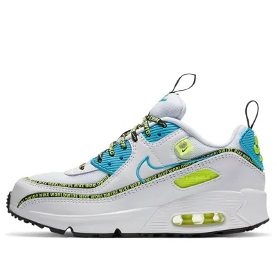 Nike (gs)  Air Max 90 Se 'worldwide Pack - Blue Fury Volt'