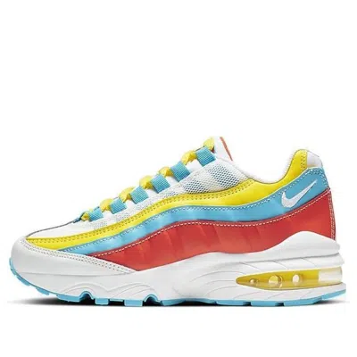 Nike (gs)  Air Max 95 'white Blue Fury Opti Yellow' In Multi