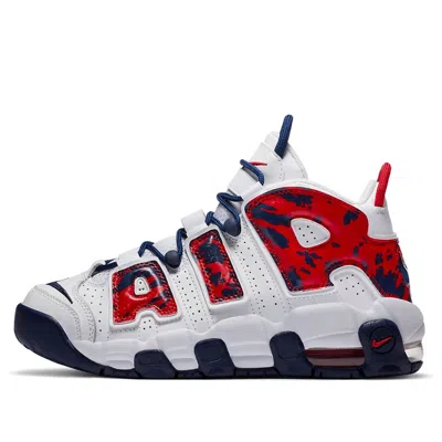 Nike (gs)  Air More Uptempo 'red Navy Camo'
