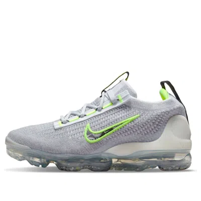Nike (gs)  Air Vapormax 2021 Flyknit 'wolf Grey Volt' In Gray