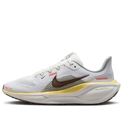 Nike (gs)  Air Zoom Pegasus 41 'white Mink Brown Soft Yellow'