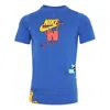 Nike (gs)  Cartoon Short Sleeve Round Neck Athleisure Casual Sports Boy Blue