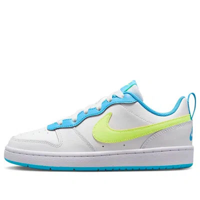 Nike (gs)  Court Borough Low 2 'white Baltic Blue Volt'