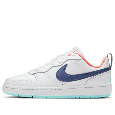 Nike (gs)  Court Borough Low 2 'white Dark Purple Dust'