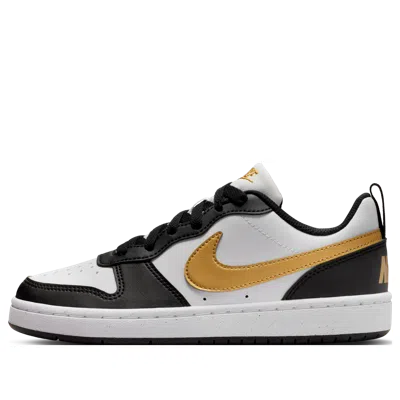 Nike (gs)  Court Borough Low Recraft 'black White Metallic Gold' In Multi