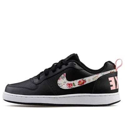 Nike (gs)  Court Borough Low Vf 'floral Swoosh - Black' In Multi