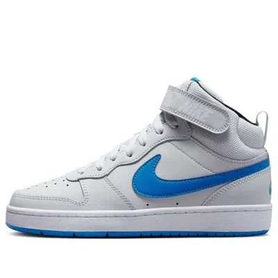 Nike (gs)  Court Borough Mid 2 'grey Light Blue'