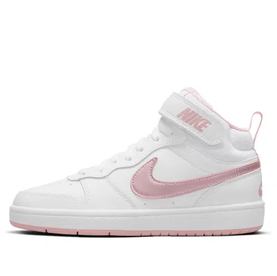 Nike (gs)  Court Borough Mid 2 'white Pink Glaze'