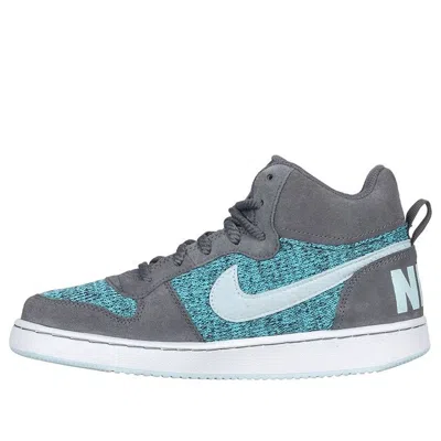Nike (gs)  Court Borough Mid Se Dark Grey In Animal Print