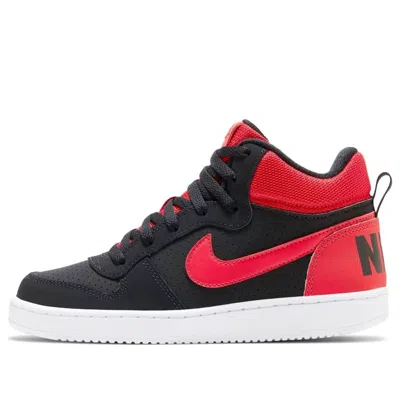Nike (gs)  Court Borough Mid Sneakers Black/red