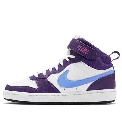 Nike (gs)  Court Borough Mid 'white Purple Blue'