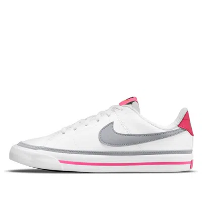 Nike (gs)  Court Legacy 'white Pink Prime Light Smoke Grey'