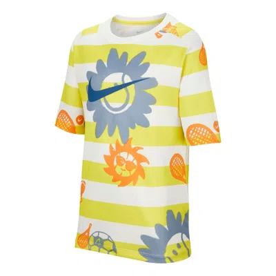 Nike (gs)  Dri-fit Graphic T-shirt 'yellow White'