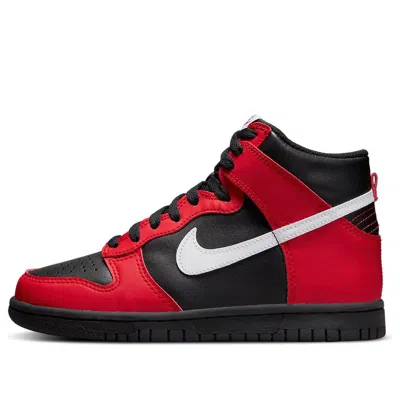 Nike (gs)  Dunk High 'black University Red'