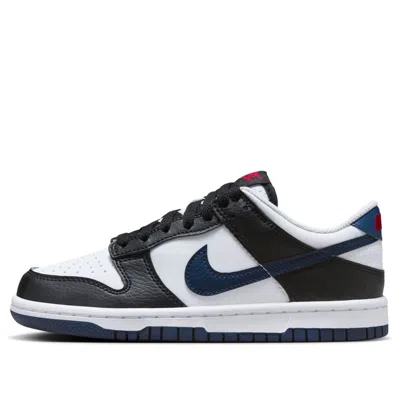 Nike (gs)  Dunk Low 'black White Midnight Navy'