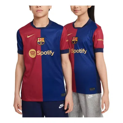 Nike (gs)  Fc Barcelona 24/25 Home Jersey 'blue Red' In Multi