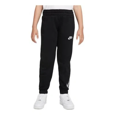 Nike (gs)  French Terry Casual Solid Color Sports Pants/trousers/joggers Girls Black