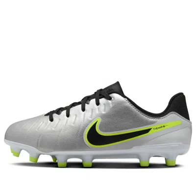 Nike (gs)  Jr. Tiempo Legend 10 Academy Mg 'metallic Silver Black Volt' In Gray