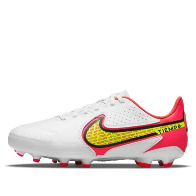 Nike (gs)  K Jr Tiempo Legend 9 Academy Mg Soccer Shoes White/red In Multi