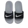 Nike (gs)  Kawa Slide 'black Metallic Silver'