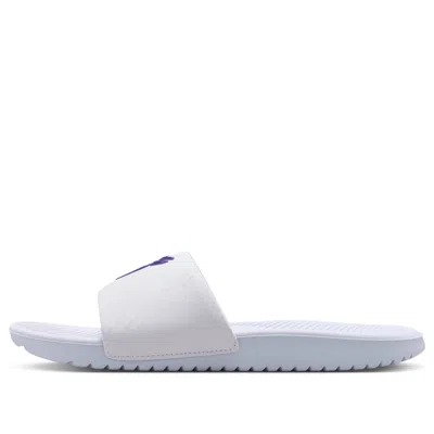 Nike (gs)  Kobe Kawa Slides 'white Court Purple' In Gray