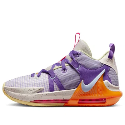 Nike (gs)  Lebron Witness 7 'action Grape Vivid Orange' In Purple