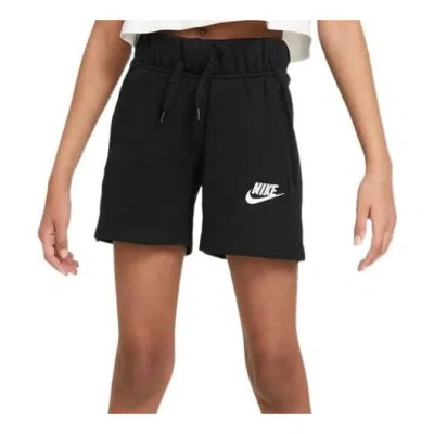 Nike (gs)  Logo Printing Drawstring Lacing Sports Shorts Girls Black