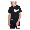 Nike (gs)  Logo Printing Sports Round Neck Short Sleeve Boy Black T-shirt