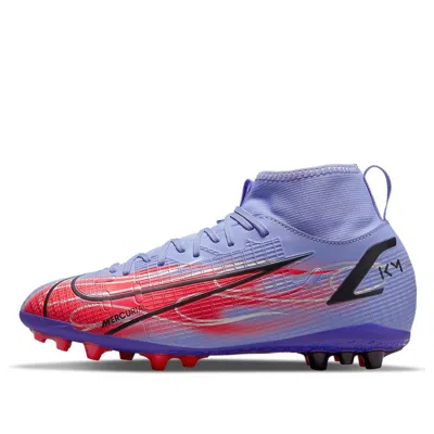 Nike (gs)  Mercurial Superfly 8 Academy Km Ag High-top Soccer Shoes 'purple Orange'