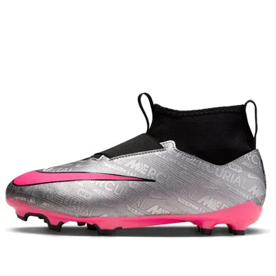 Nike (gs)  Mercurial Superfly 9 Academy 25 Mg 'metallic Silver Shock Pink'