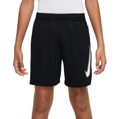 Nike (gs)  Multi Dri-fit Graphic Training Shorts 'black White'