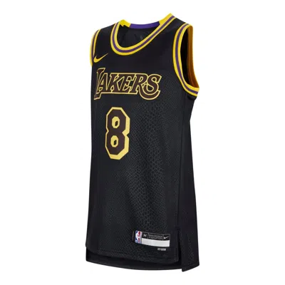 Nike (gs)  Nba Kobe Bryant Los Angeles Lakers 2023/24 City Edition Swingman Jersey Mamba Mentality #8 In Black