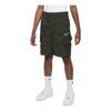 Nike (gs)  Outdoor Play Woven Cargo Shorts 'cargo Khaki' In Black