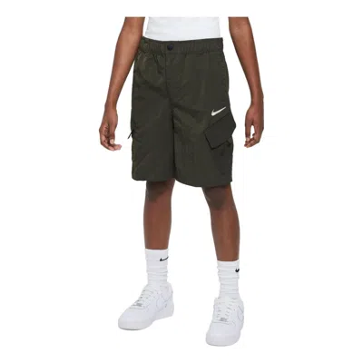 Nike (gs)  Outdoor Play Woven Cargo Shorts 'cargo Khaki' In Black