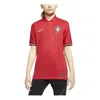 Nike (gs)  Portugal 2020 Sports Home Solid Color Stripe Embroidered Short Sleeve Boy Girls Red Polo S