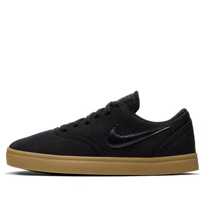 Nike (gs)  Sb Check Canvas 'black Gum Light Brown'