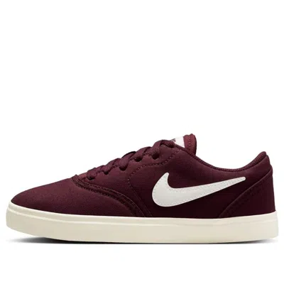 Nike (gs)  Sb Check Canvas 'burgundy Crush'