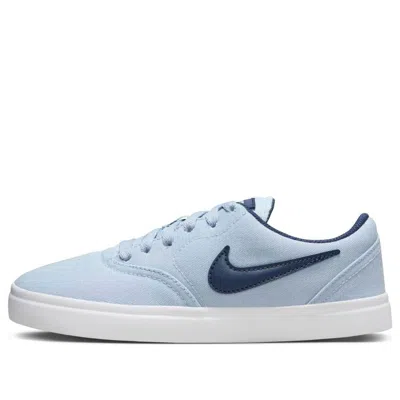 Nike (gs)  Sb Check Canvas 'light Armory Blue White'